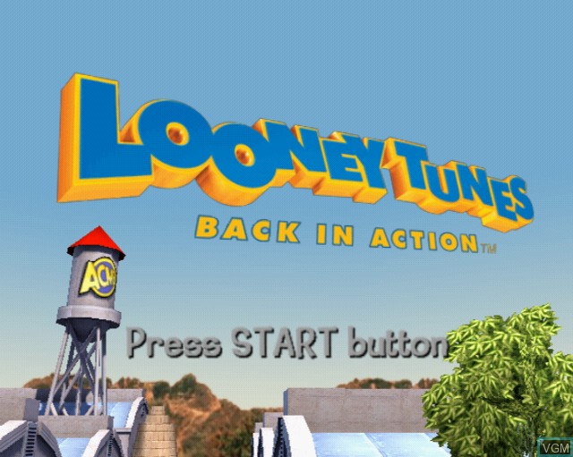 Title screen of the game Looney Tunes - Back in Action on Sony Playstation 2