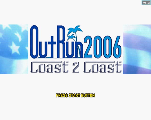 Title screen of the game OutRun 2006 - Coast 2 Coast on Sony Playstation 2