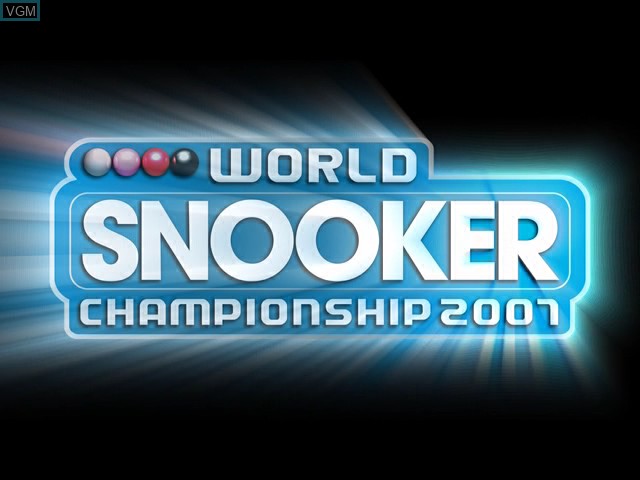 Title screen of the game World Snooker Championship 2007 on Sony Playstation 2