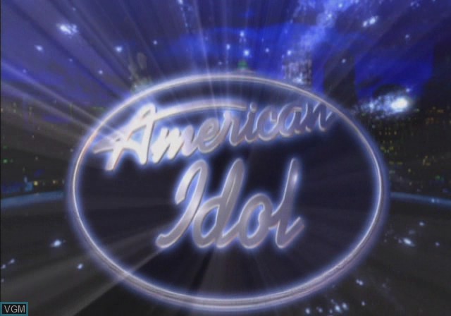 Title screen of the game American Idol on Sony Playstation 2