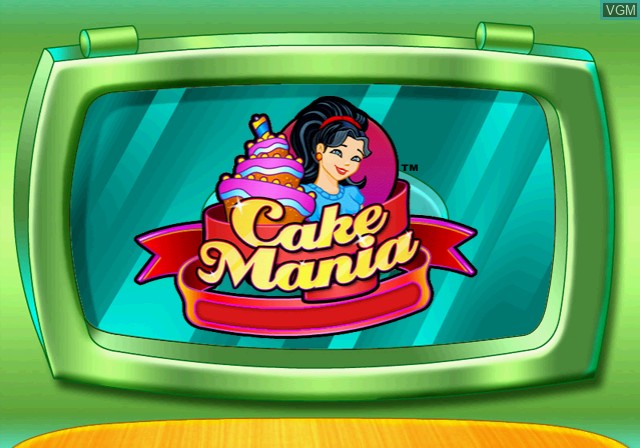 Title screen of the game Cake Mania - Baker's Challenge on Sony Playstation 2