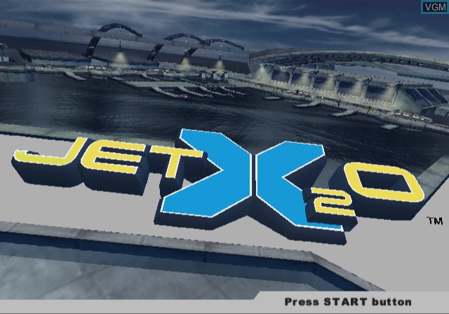 Title screen of the game Jet X2O on Sony Playstation 2