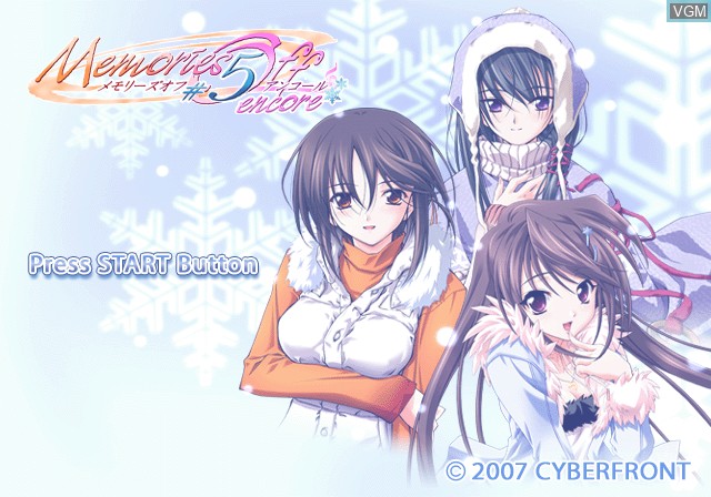 Title screen of the game Memories Off #5 - Encore on Sony Playstation 2