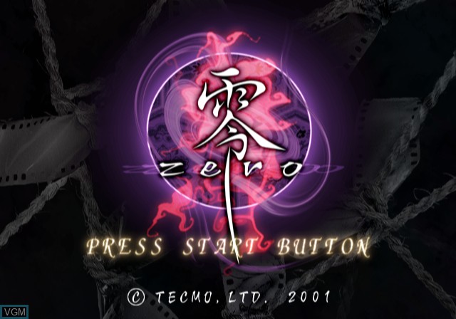 Title screen of the game Zero on Sony Playstation 2