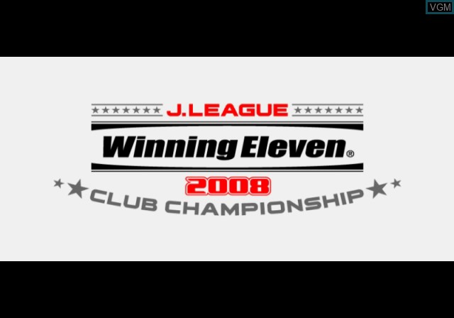 Title screen of the game J.League Winning Eleven 2008 Club Championship on Sony Playstation 2