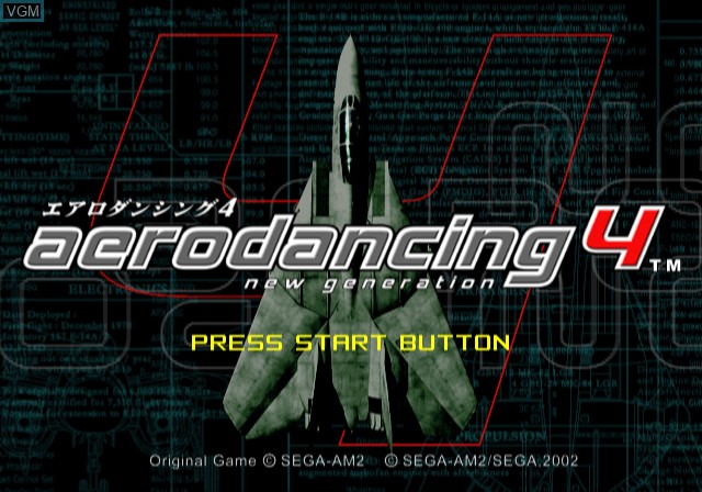 Title screen of the game Aero Dancing 4 - New Generation on Sony Playstation 2
