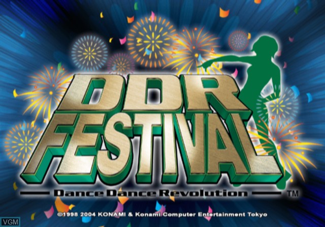 Title screen of the game DDR Festival Dance Dance Revolution on Sony Playstation 2