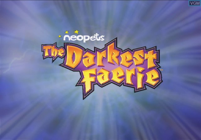 Title screen of the game Neopets - The Darkest Faerie on Sony Playstation 2