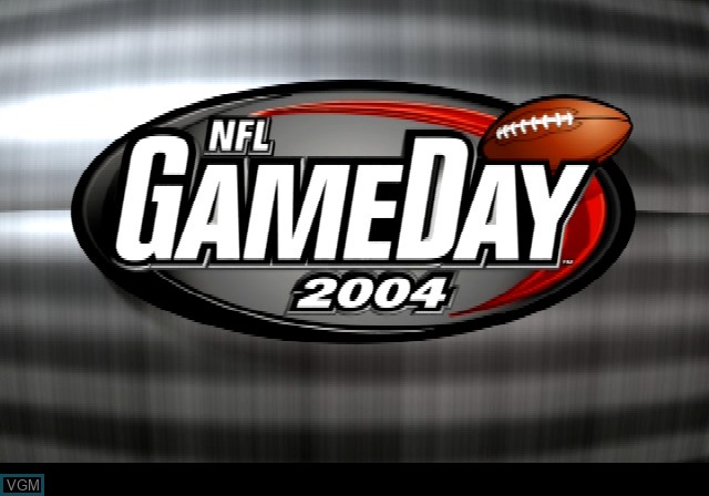 Title screen of the game NFL GameDay 2004 on Sony Playstation 2
