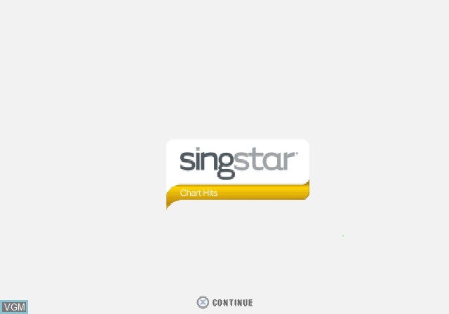 Title screen of the game SingStar Chart Hits on Sony Playstation 2
