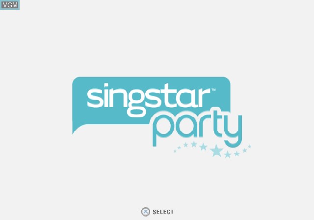 Title screen of the game SingStar Party on Sony Playstation 2