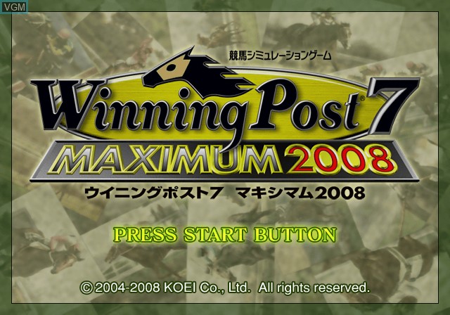 Title screen of the game Winning Post 7 Maximum 2008 on Sony Playstation 2