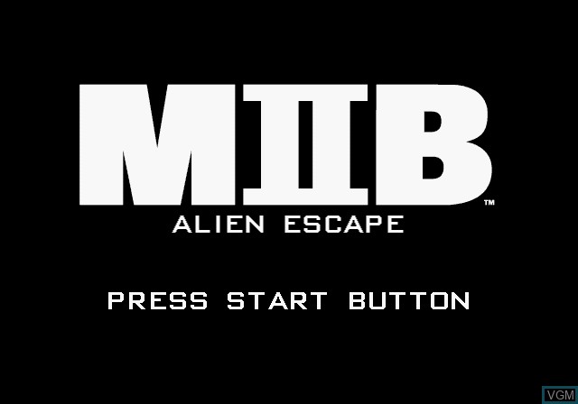 Title screen of the game Men in Black II - Alien Escape on Sony Playstation 2