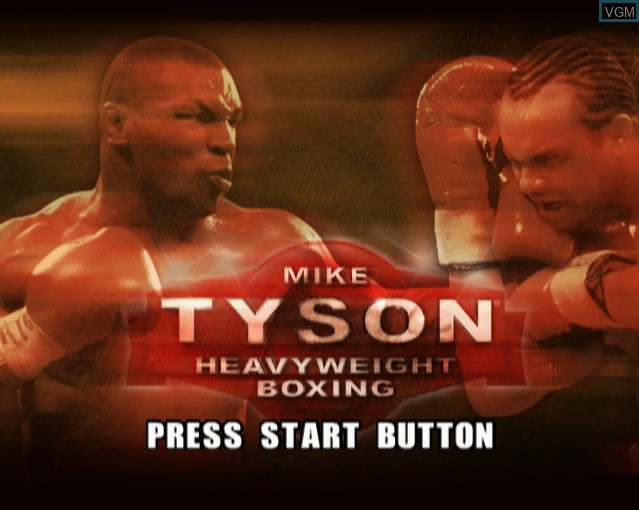 Title screen of the game Mike Tyson Heavyweight Boxing on Sony Playstation 2