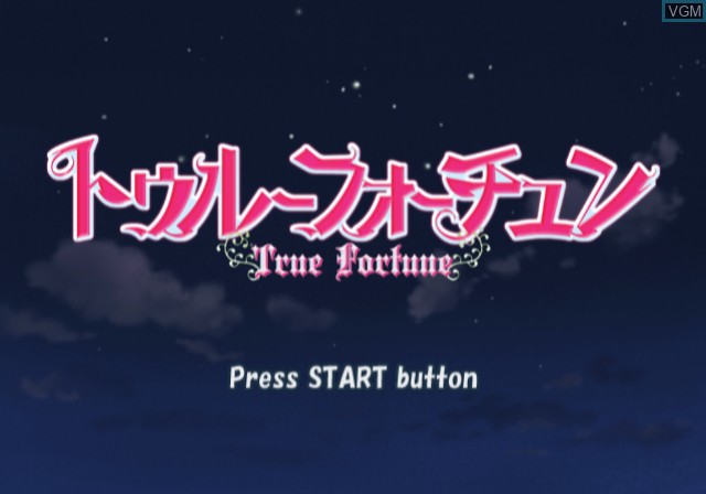 Title screen of the game True Fortune on Sony Playstation 2