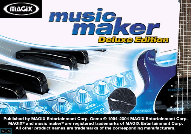 Title screen of the game Music Maker Deluxe Edition on Sony Playstation 2
