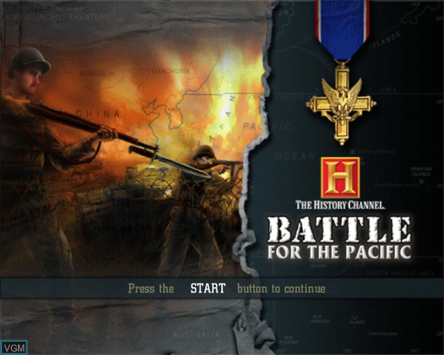 Title screen of the game History Channel, The - Battle For The Pacific on Sony Playstation 2