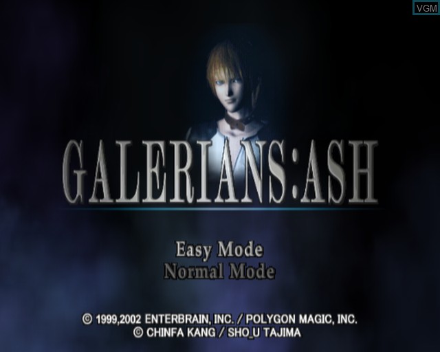 Menu screen of the game Galerians - Ash on Sony Playstation 2