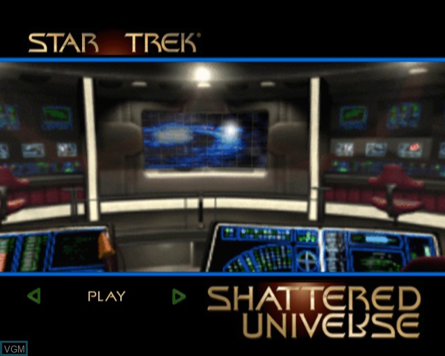 Menu screen of the game Star Trek - Shattered Universe on Sony Playstation 2