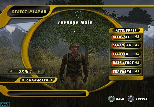 Menu screen of the game Cabela's Deer Hunt - 2005 Season on Sony Playstation 2