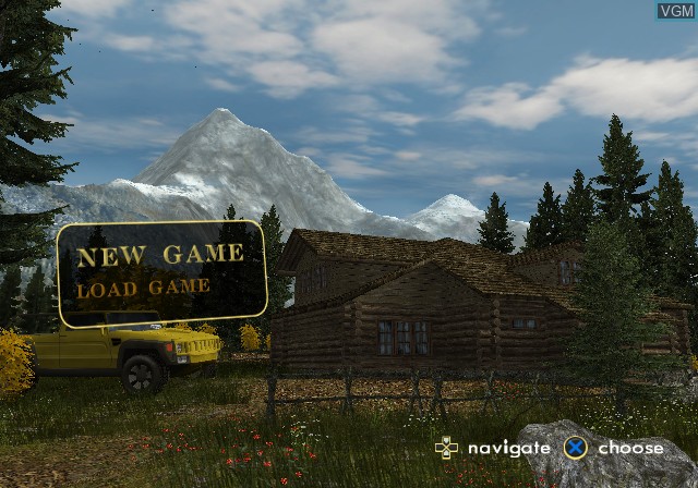 Menu screen of the game Cabela's Legendary Adventures on Sony Playstation 2