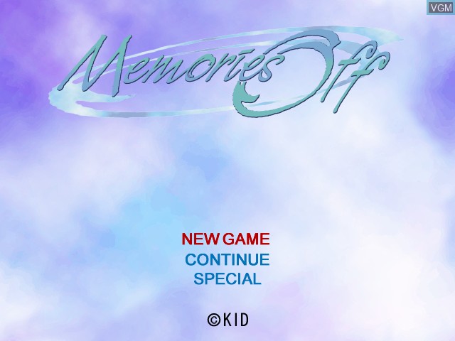 Menu screen of the game Memories Off Mix on Sony Playstation 2