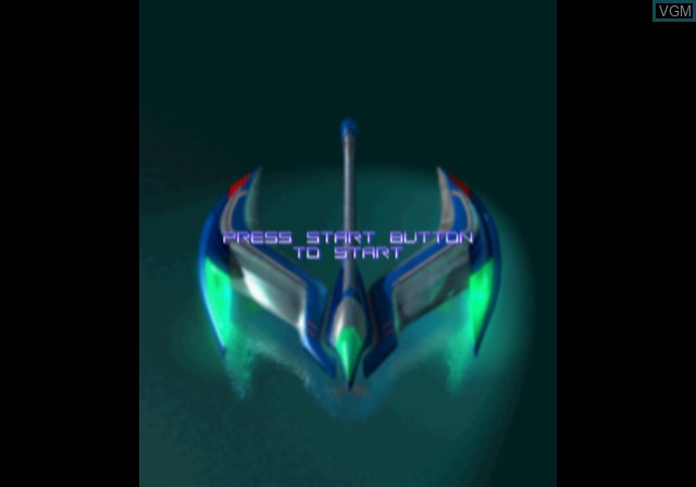 Menu screen of the game Psyvariar - Medium Unit on Sony Playstation 2