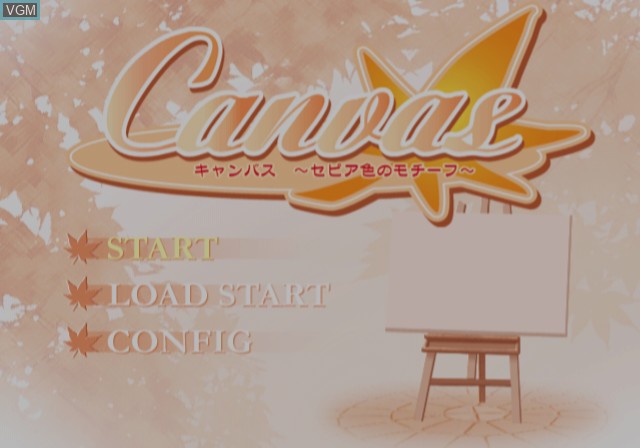Menu screen of the game Canvas - Sepia-iro no Motif on Sony Playstation 2