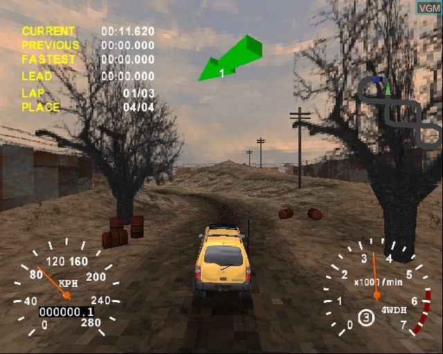 In-game screen of the game 4x4 Evo on Sony Playstation 2