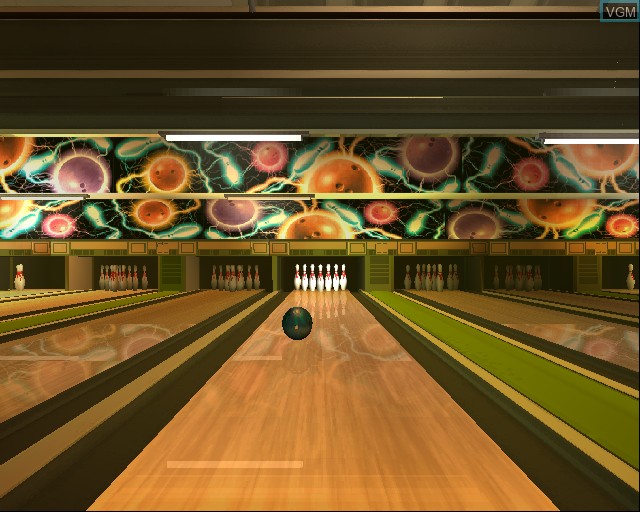 In-game screen of the game AMF Xtreme Bowling 2006 on Sony Playstation 2