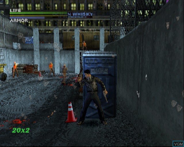 In-game screen of the game Dead to Rights on Sony Playstation 2