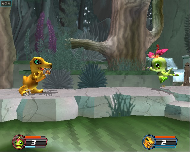 In-game screen of the game Digimon Rumble Arena 2 on Sony Playstation 2