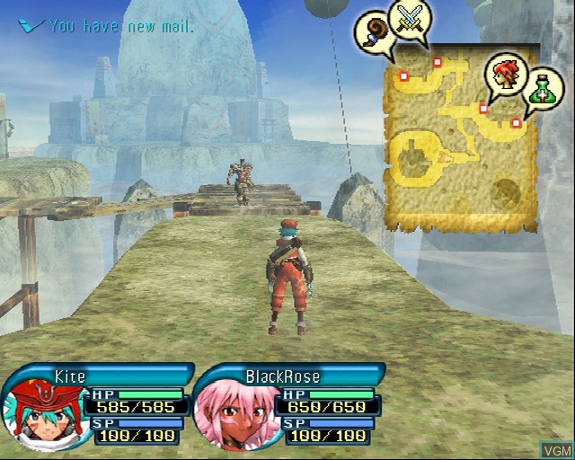 In-game screen of the game .hack//Mutation Part 2 on Sony Playstation 2