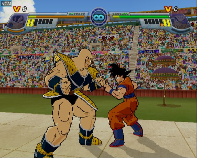In-game screen of the game Dragon Ball Z - Infinite World on Sony Playstation 2