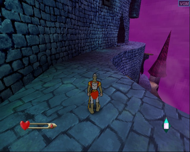 In-game screen of the game Dragon's Lair 3D - Special Edition on Sony Playstation 2