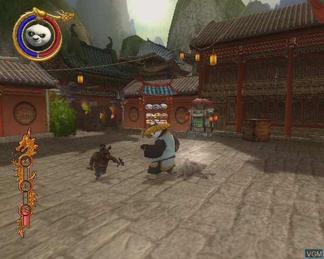 In-game screen of the game Kung Fu Panda on Sony Playstation 2