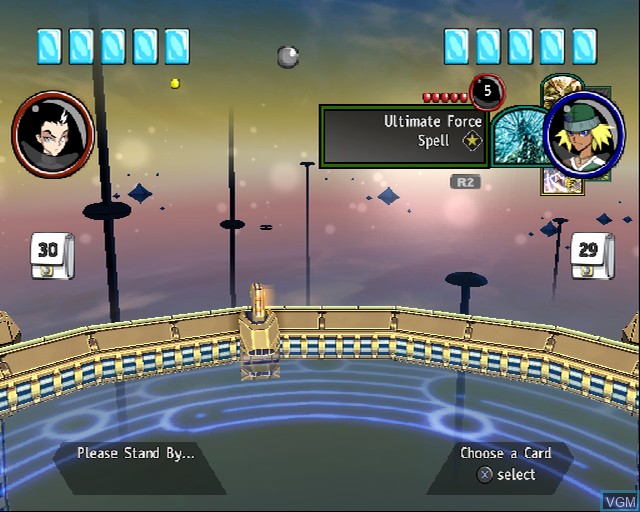 In-game screen of the game Duel Masters on Sony Playstation 2