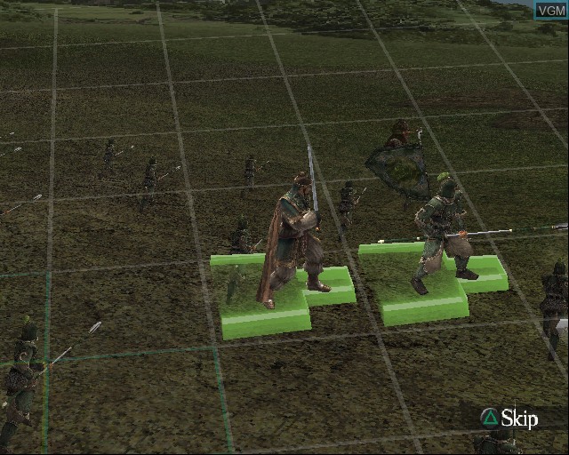 In-game screen of the game Dynasty Tactics 2 on Sony Playstation 2