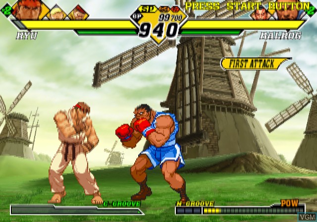 In-game screen of the game Capcom vs. SNK 2 - Mark of the Millennium 2001 on Sony Playstation 2