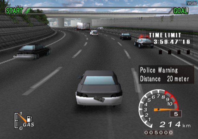 In-game screen of the game Car Racing Challenge on Sony Playstation 2