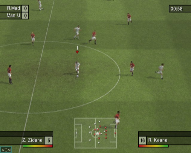 In-game screen of the game Club Football - Arsenal on Sony Playstation 2