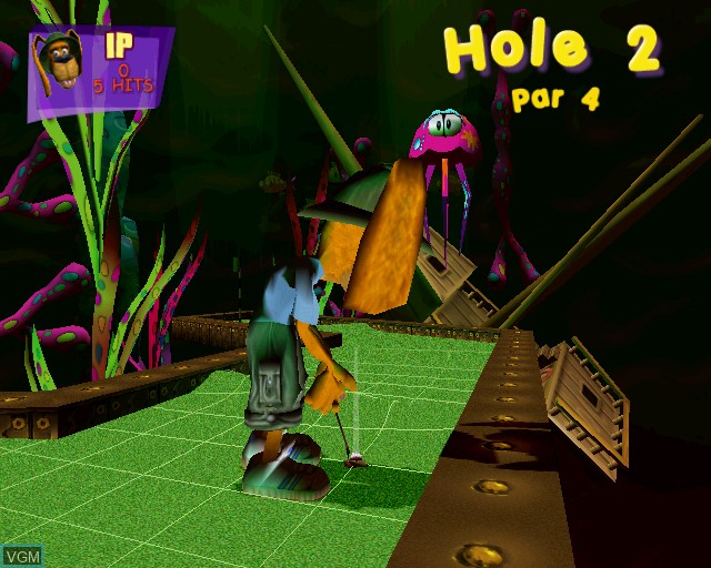 In-game screen of the game Crazy Golf on Sony Playstation 2