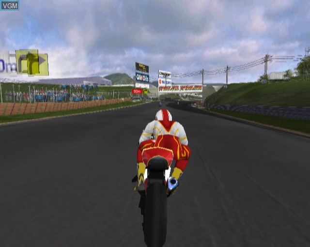 In-game screen of the game Crescent Suzuki Racing - Superbikes and Super Sidecars on Sony Playstation 2