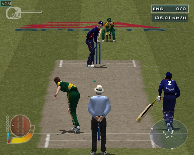 In-game screen of the game Cricket 2004 on Sony Playstation 2