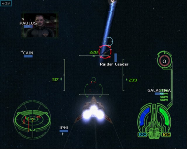 In-game screen of the game Battlestar Galactica on Sony Playstation 2