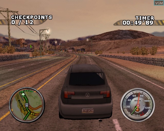 In-game screen of the game Big Mutha Truckers 2 - Truck Me Harder on Sony Playstation 2