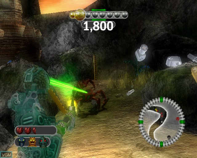 In-game screen of the game Bionicle Heroes on Sony Playstation 2