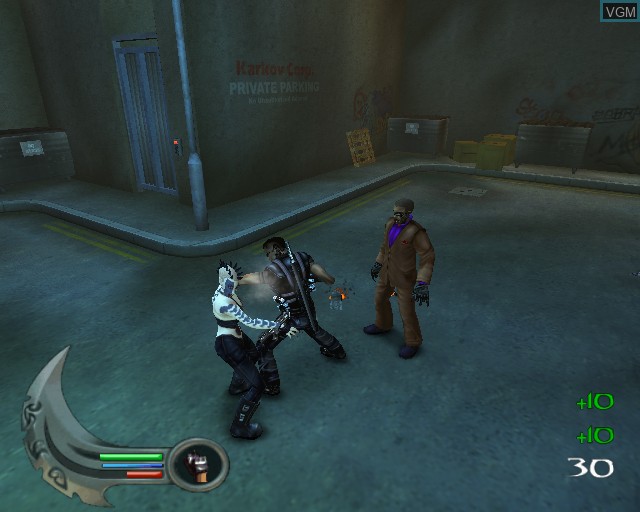 In-game screen of the game Blade II on Sony Playstation 2
