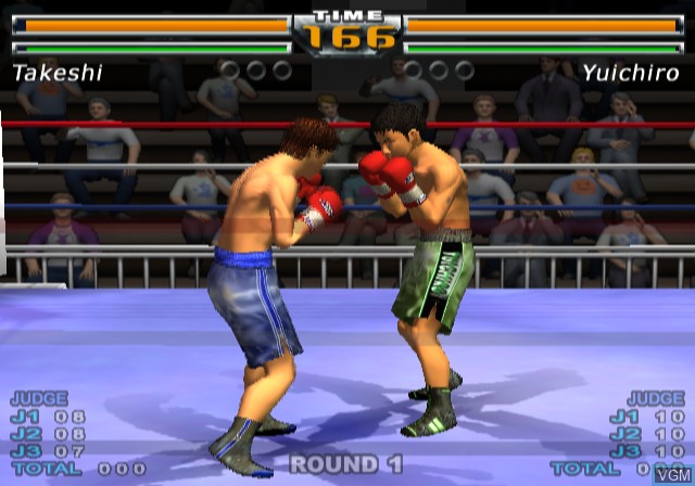 In-game screen of the game Boxing Champions on Sony Playstation 2