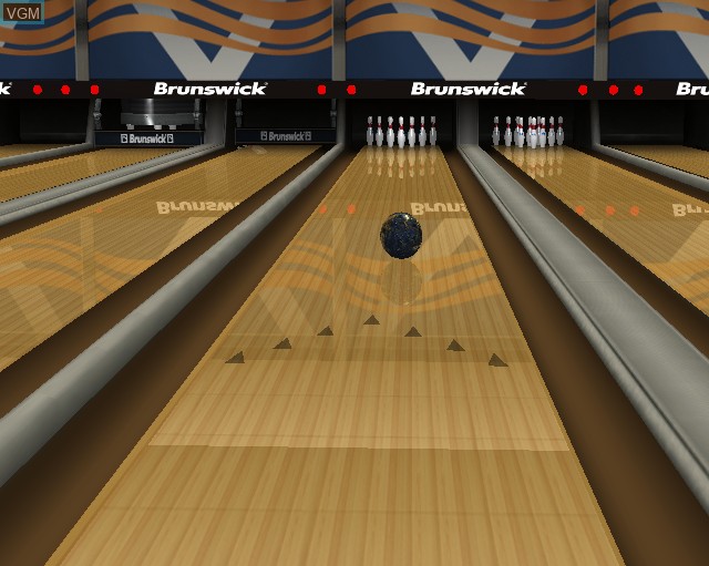 In-game screen of the game Brunswick Pro Bowling on Sony Playstation 2